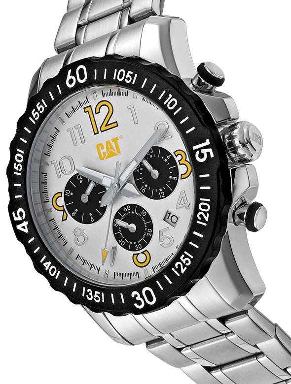 CAT Stainless Steel White Dial Men's Watch AP.149.11.211