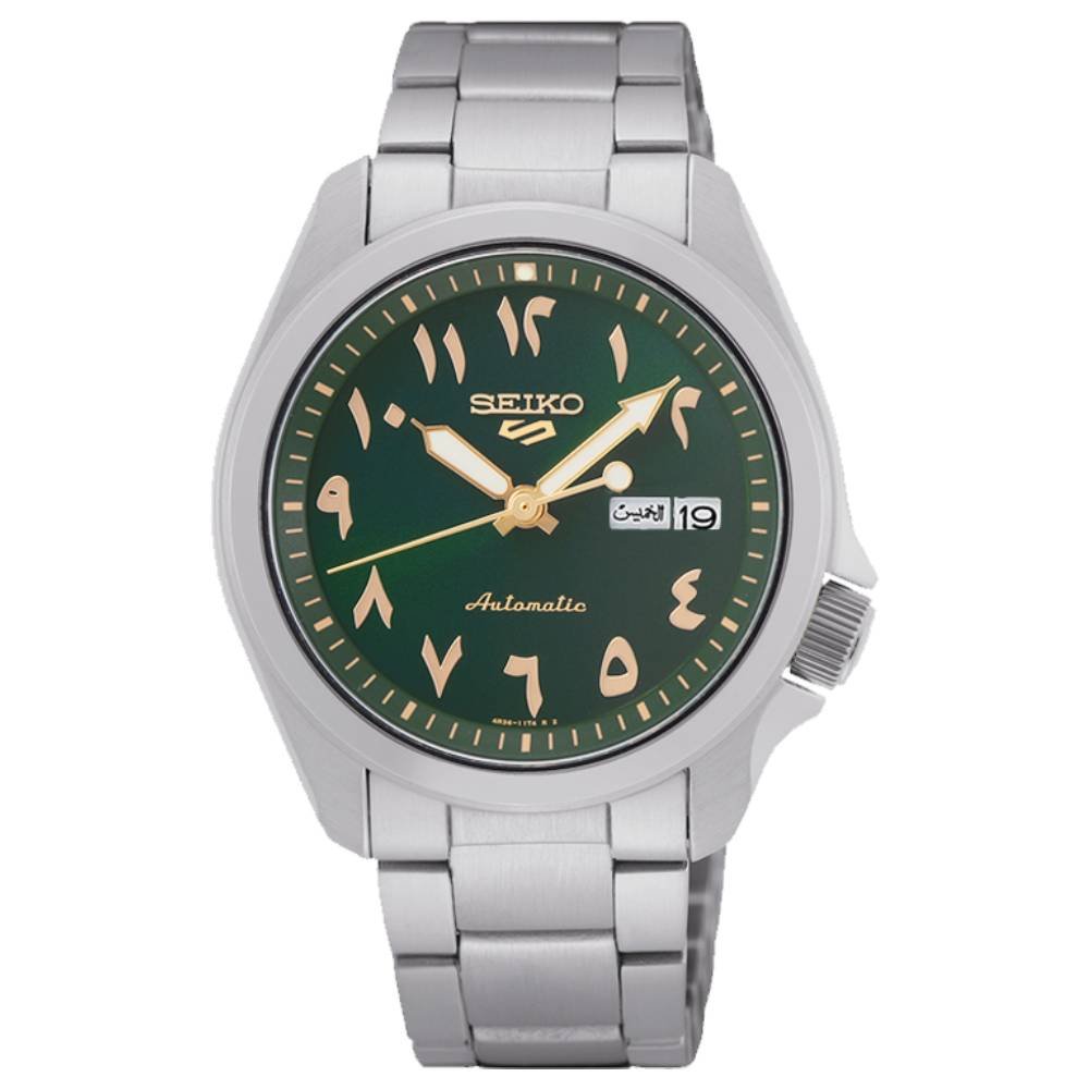 Seiko 5 Automatic Green Arabic Dial Watch SRPH49K1