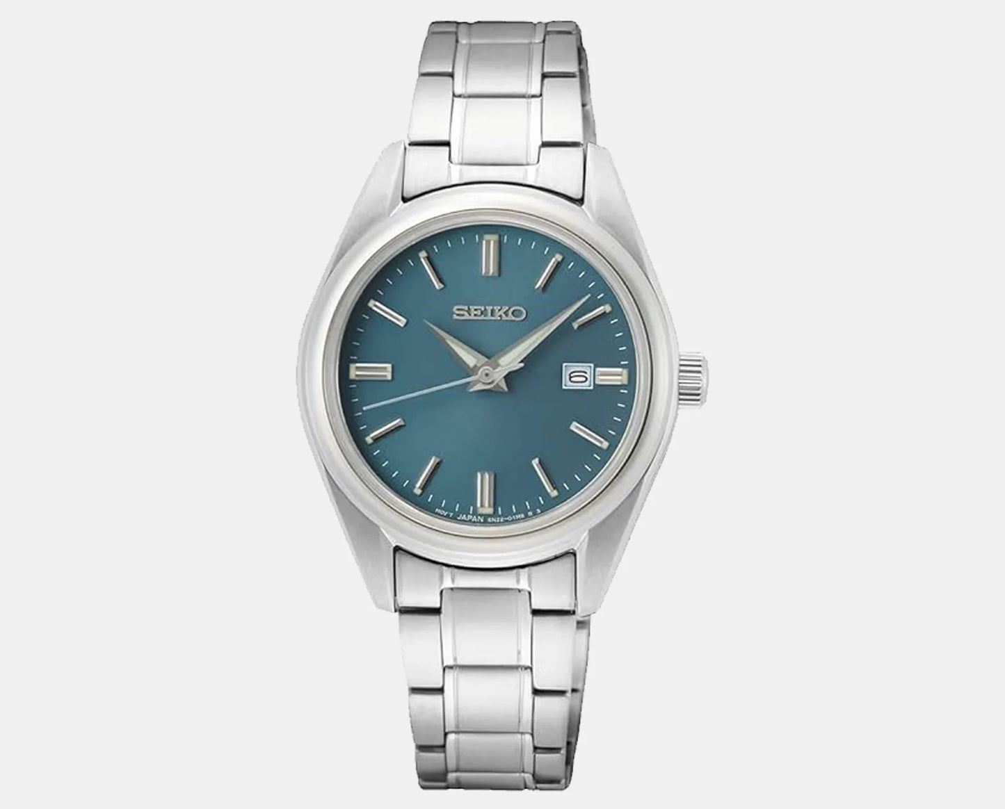 Seiko SUR531P1 women’s watch with blue dial and stainless steel strap