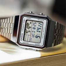 Casio Men's A500WA-7 Classic Digital Display Quartz Silver Watch