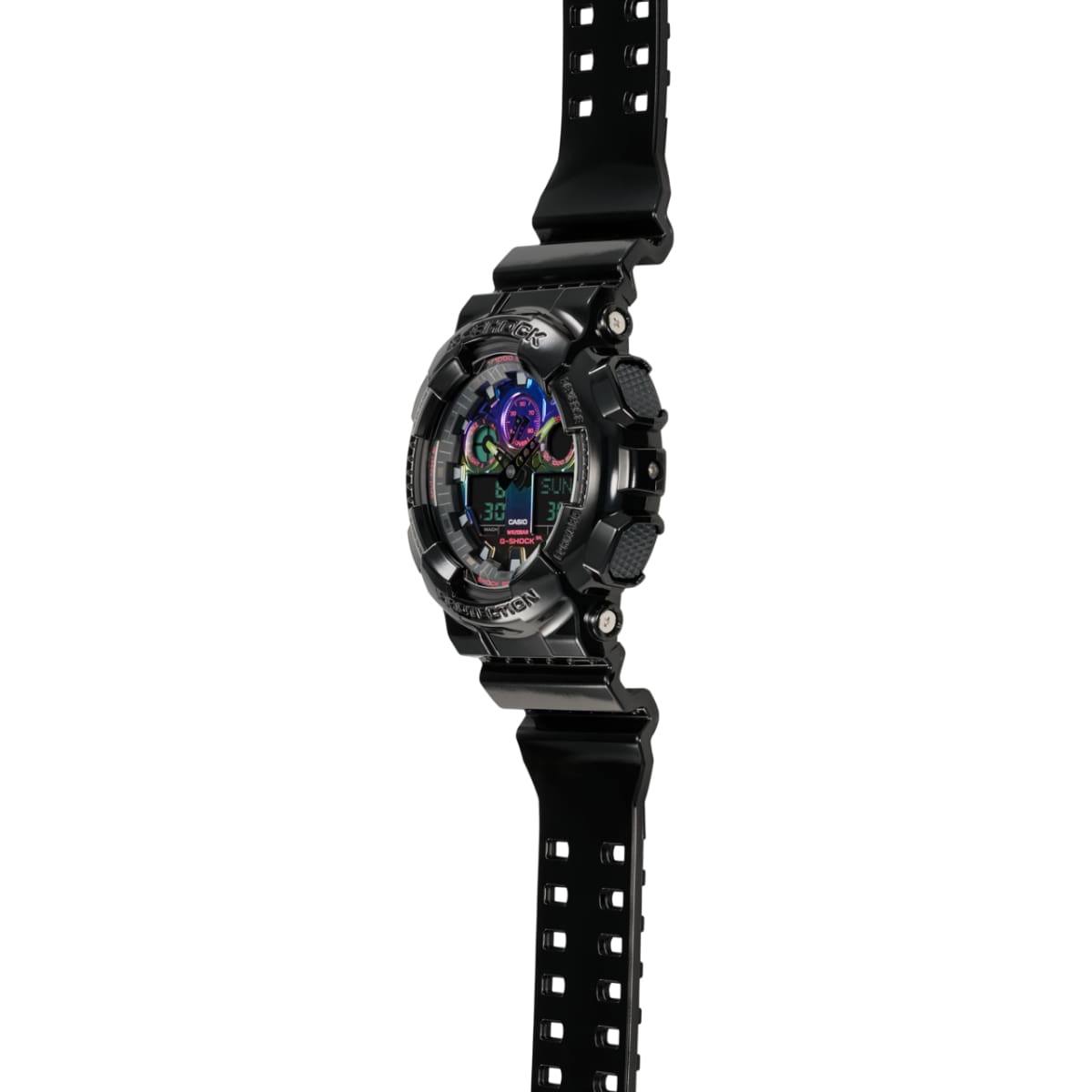 Casio Men Resin G-Shock AnalogDigital Black Dial Ga-100Rgb-1Adr