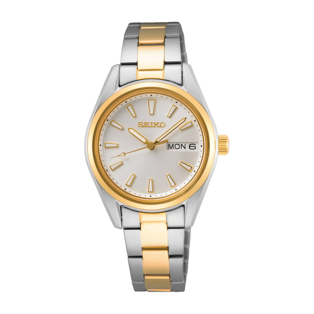 Seiko SUR454P1 women’s watch with silver dial and stainless steel strap