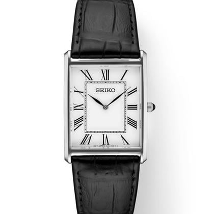 Seiko Tank Quartz White Dial Men's Watch SWR103P1