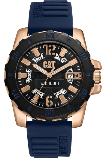 CAT Steel Barricade Blue Rose Gold AR.191.26.639 Mens Watch