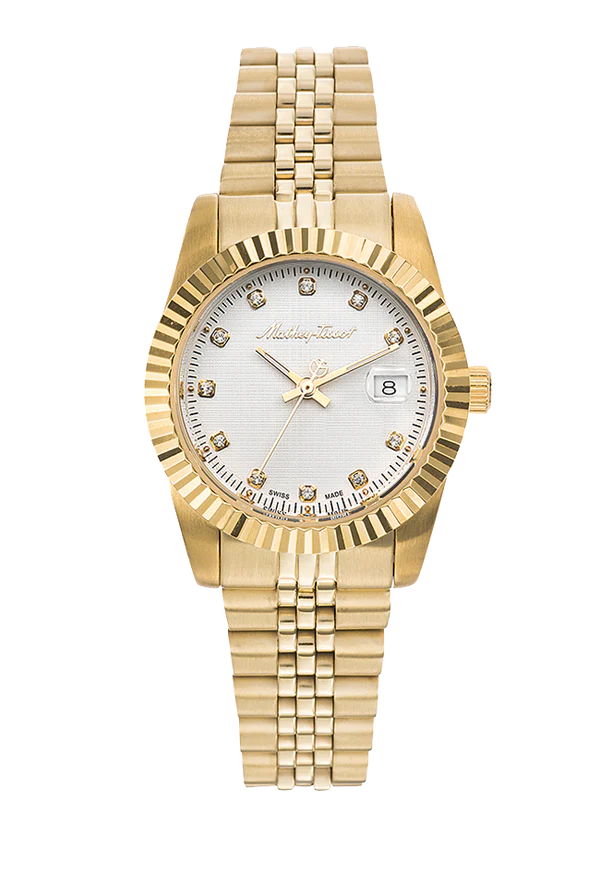 Mathey-Tissot D810PI Crystal White Dial Ladies Watch