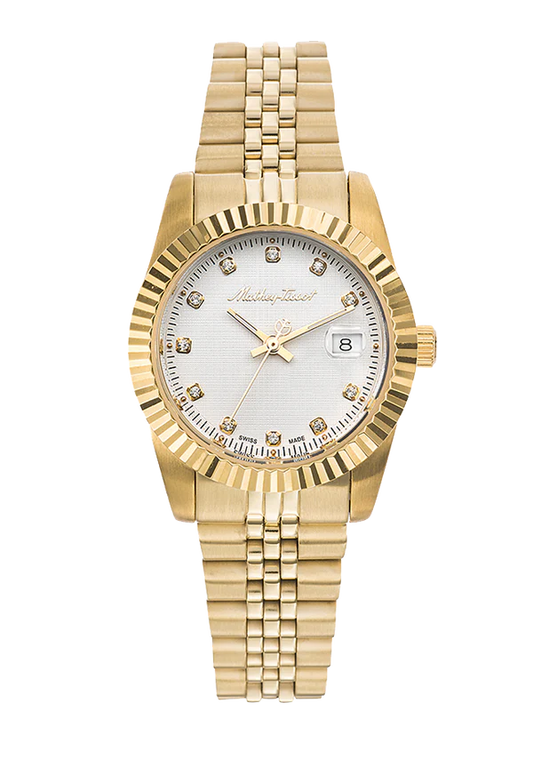 Mathey-Tissot D810PI Crystal White Dial Ladies Watch