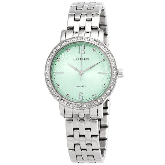 Citizen EL3100-55X Crystal Green Dial Ladies Watch