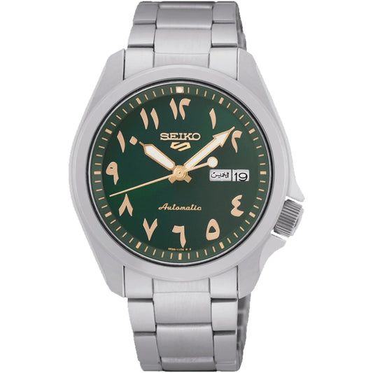Seiko 5 Automatic Green Arabic Dial Watch SRPH49K1