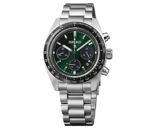 Seiko Prospex SSC933P1 green dial solar Speedtimer men's watch