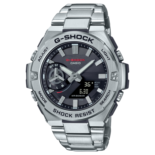 Casio Men Stainless Steel G-Shock AnalogDigital Black Dial Gst-B500D-1Adr