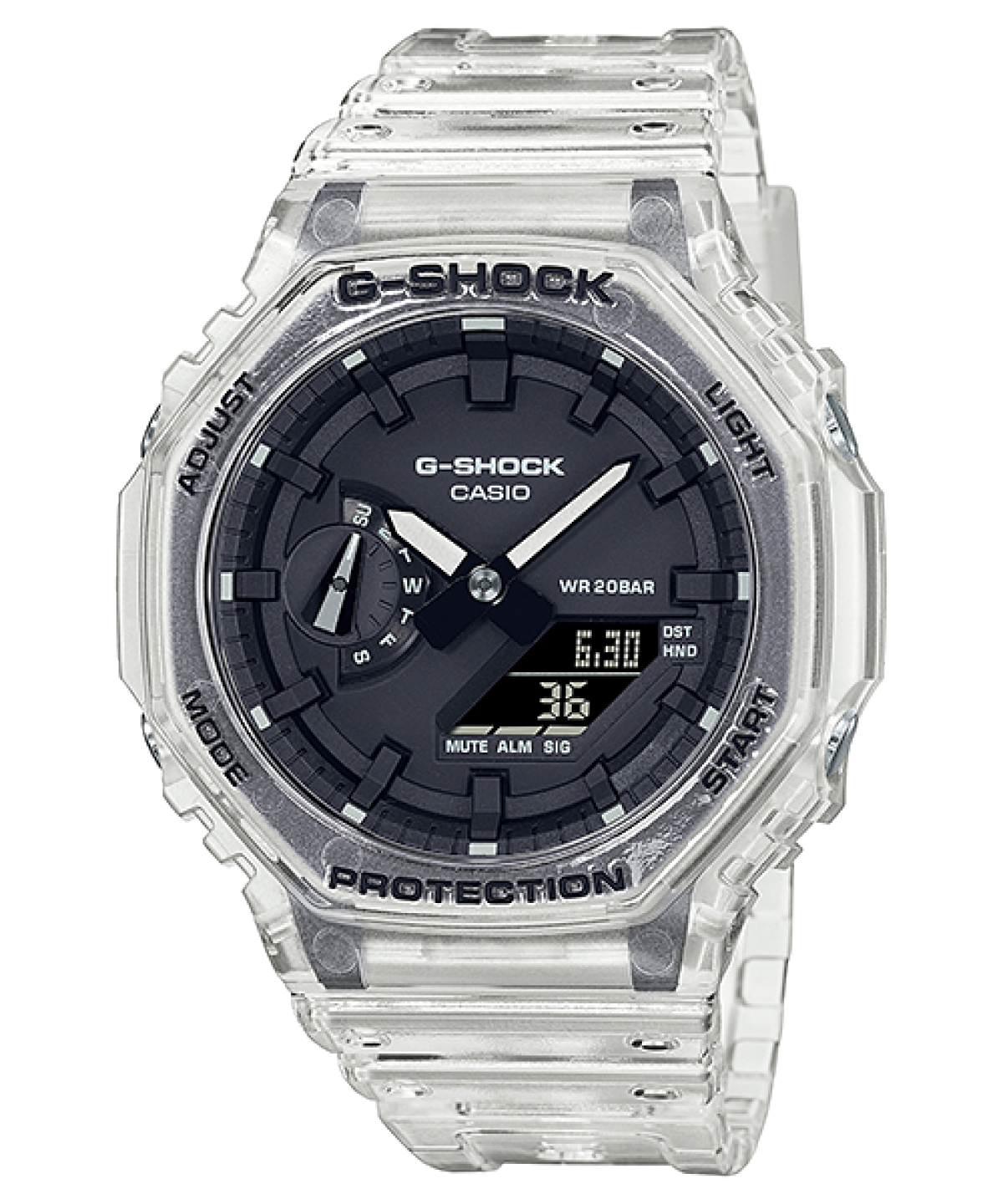 Casio G-SHOCK Skeleton Series GA-2100SKE-7A Watch, Bracelet Type