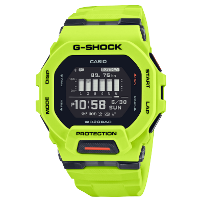 Casio G-Shock GBD-200-9DR Digital Dial Lime Green Resin Strap Men's