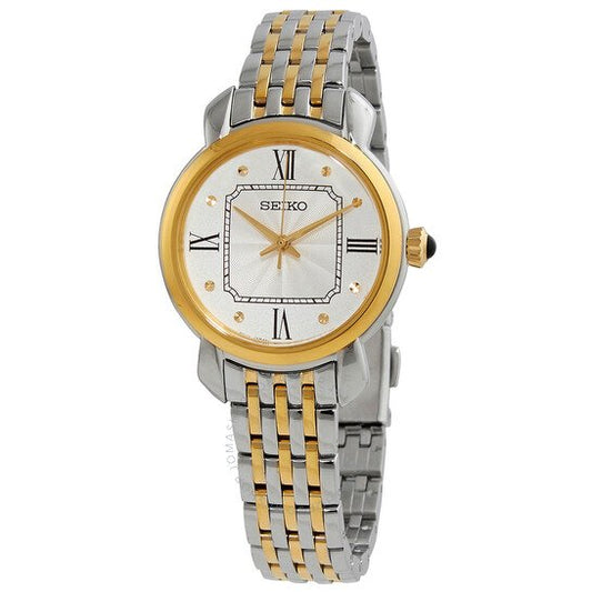 Seiko Classic SUR498P1 women’s watch with silver dial and stainless steel strap