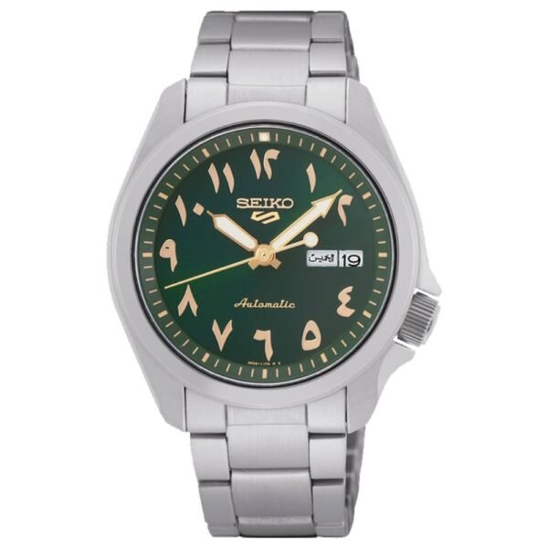 Seiko 5 Automatic Green Arabic Dial Watch SRPH49K1 - Image 3