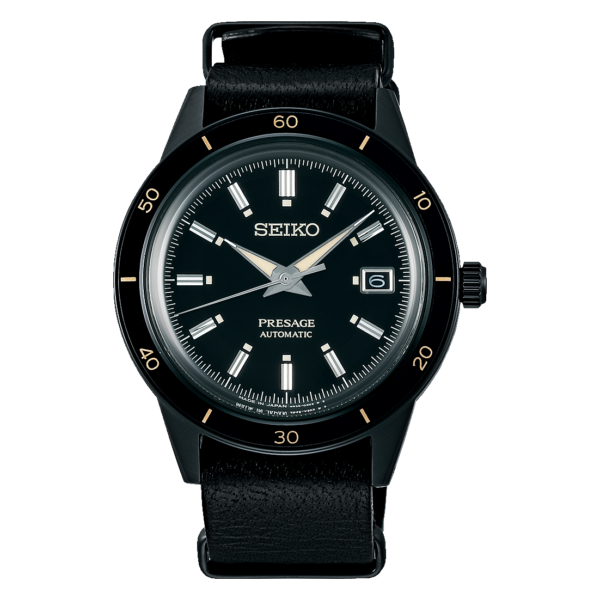 seiko SRPH95J1 a black watch with a black band