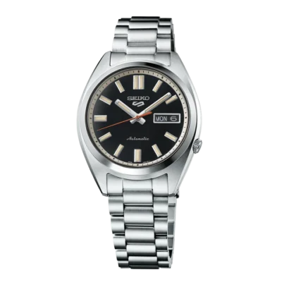 Seiko 5 Sports SRPK89K1 SNXS Deep Black Wash automatic watch with stainless steel strap