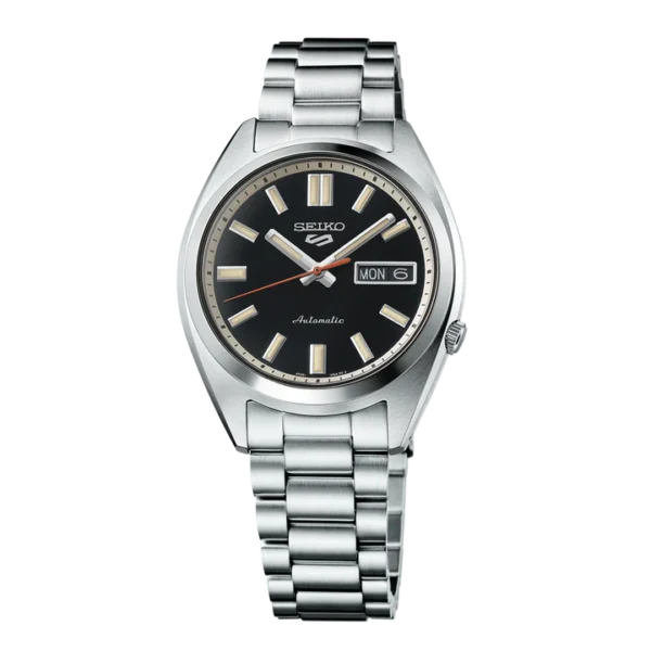 Seiko 5 Sports SRPK89K1 SNXS Deep Black Wash automatic watch with stainless steel strap