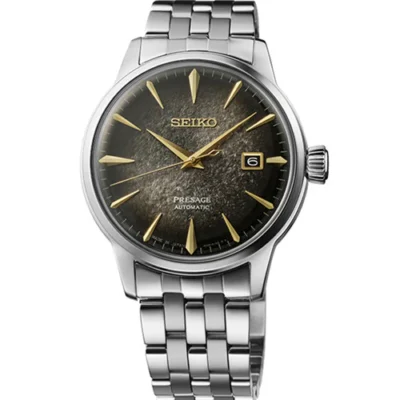 Seiko Presage Cocktail Time SRPK93J1 – Black dial automatic dress watch with stainless steel strap