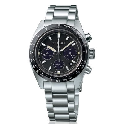 Seiko Prospex Speedtimer SSC819P1 with black dial and stainless steel bracelet
