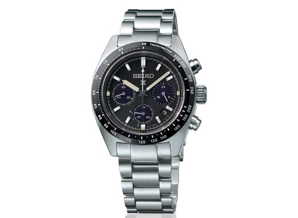 Seiko Prospex Speedtimer SSC819P1 with black dial and stainless steel bracelet