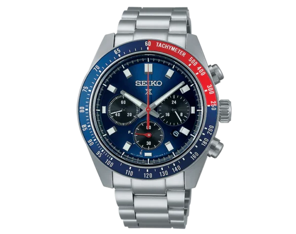 Seiko Prospex Solar Speedtimer SSC913P1 blue dial chronograph with stainless steel strap