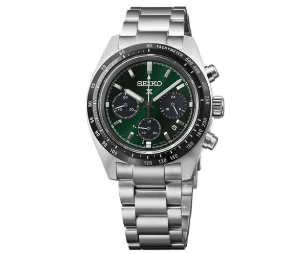 Seiko Prospex SSC933P1 green dial solar Speedtimer men's watch