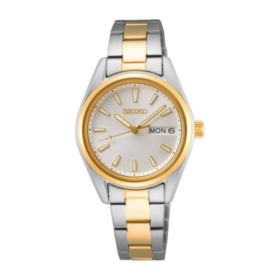 Seiko SUR454P1 women’s watch with silver dial and stainless steel strap
