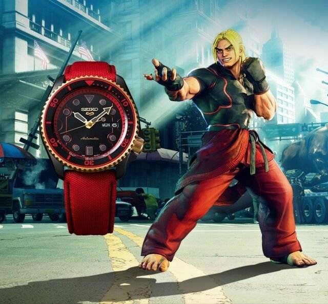 Seiko Watch 5 Sport Street Fighter Ken Limited Edition SRPF20K1 - Image 3