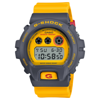 Casio Men Leather G-Shock Digital Yellow Dial Dw-6900Y-9Dr
